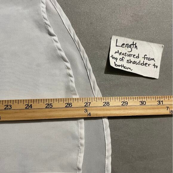 Decree Sheer Button Up Shirt Size Medium Office Siren Ethereal Preppy Y2K Top - Picture 11 of 11